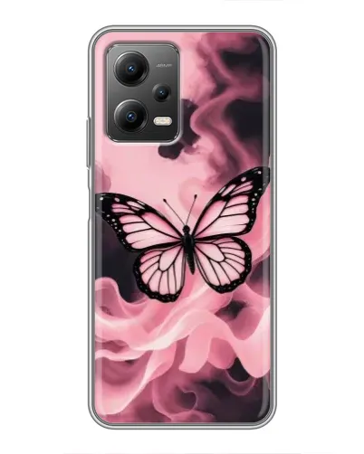 Чехол для Xiaomi POCO X5 (5G) с картинкой «Бабочка в дыму»