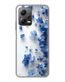 Чохол для Xiaomi POCO X5 (5G) з картинкою «Блакитний квітковий каскад» Чохол для Xiaomi POCO X5 (5G) з картинкою «Блакитний квітковий каскад»