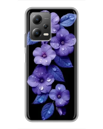 Чохол для Xiaomi POCO X5 (5G) з картинкою «Фіолетові квіти з росою» Чохол для Xiaomi POCO X5 (5G) з картинкою «Фіолетові квіти з росою»