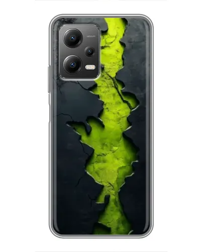Чехол для Xiaomi POCO X5 (5G) с картинкой «Салатовый разлом скалы»