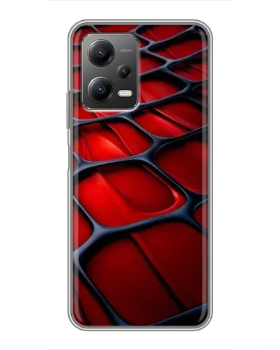 Чехол для Xiaomi POCO X5 (5G) с картинкой «Красная глянцевая сетка»