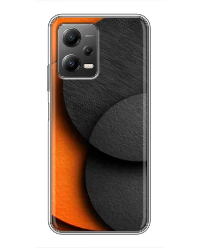 Чехол для Xiaomi POCO X5 (5G) с картинкой «Геометрия оранжевых кругов»