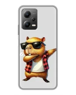 Чохол для Xiaomi POCO X5 (5G) з картинкою «Капібара репер даб»