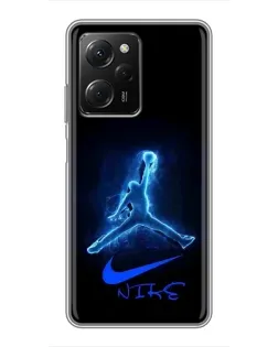 Чехол для Xiaomi POCO X5 Pro (5G) с картинкой «Jordan Neon Blue» Чехол для Xiaomi POCO X5 Pro (5G) с картинкой «Jordan Neon Blue»