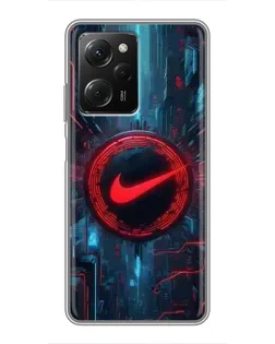Чехол для Xiaomi POCO X5 Pro (5G) с картинкой «Техногенный стиль Nike» Чехол для Xiaomi POCO X5 Pro (5G) с картинкой «Техногенный стиль Nike»