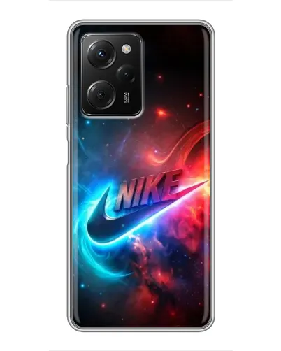 Чехол для Xiaomi POCO X5 Pro (5G) с картинкой «Огненный логотип Nike»