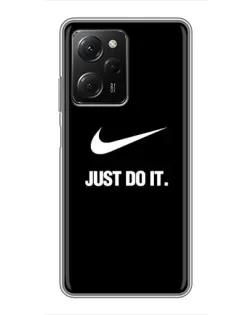 Чехол для Xiaomi POCO X5 Pro (5G) с картинкой «Классический принт Nike» Чехол для Xiaomi POCO X5 Pro (5G) с картинкой «Классический принт Nike»