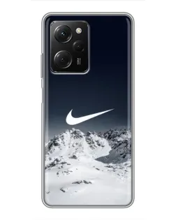 Чехол для Xiaomi POCO X5 Pro (5G) с картинкой «Nike — зимние горы» Чехол для Xiaomi POCO X5 Pro (5G) с картинкой «Nike — зимние горы»