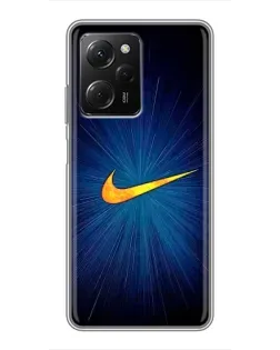 Чехол для Xiaomi POCO X5 Pro (5G) с картинкой «Синий пульс Nike» Чехол для Xiaomi POCO X5 Pro (5G) с картинкой «Синий пульс Nike»