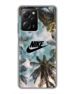 Чехол для Xiaomi POCO X5 Pro (5G) с картинкой «Тропический принт Nike» Чехол для Xiaomi POCO X5 Pro (5G) с картинкой «Тропический принт Nike»