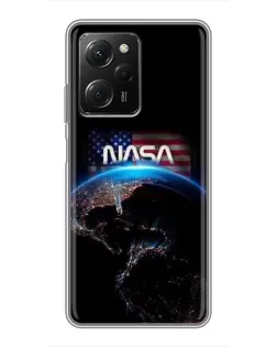 Чехол для Xiaomi POCO X5 Pro (5G) с картинкой «Земля из космоса NASA»