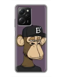 Чехол для Xiaomi POCO X5 Pro (5G) с картинкой «Bored Ape в кепке»