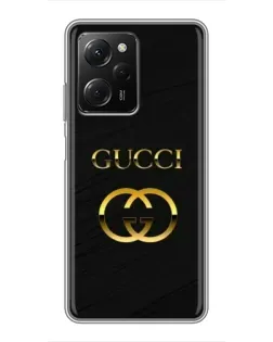 Чехол для Xiaomi POCO X5 Pro (5G) с картинкой «Золотой логотип Gucci» Чехол для Xiaomi POCO X5 Pro (5G) с картинкой «Золотой логотип Gucci»