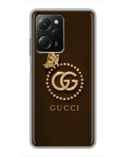 Чехол для Xiaomi POCO X5 Pro (5G) с картинкой «Gucci — золотая бабочка» Чехол для Xiaomi POCO X5 Pro (5G) с картинкой «Gucci — золотая бабочка»