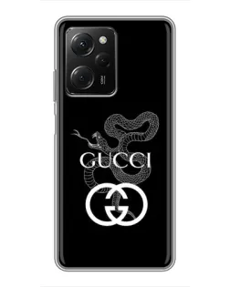 Чехол для Xiaomi POCO X5 Pro (5G) с картинкой «Gucci — серебряная змея» Чехол для Xiaomi POCO X5 Pro (5G) с картинкой «Gucci — серебряная змея»