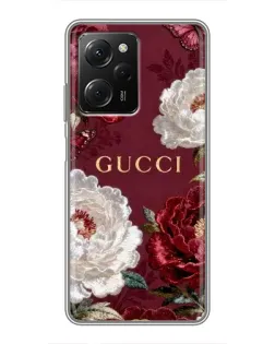 Чехол для Xiaomi POCO X5 Pro (5G) с картинкой «Gucci — бордовые розы» Чехол для Xiaomi POCO X5 Pro (5G) с картинкой «Gucci — бордовые розы»