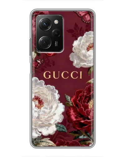 Чехол для Xiaomi POCO X5 Pro (5G) с картинкой «Gucci — бордовые розы» Чехол для Xiaomi POCO X5 Pro (5G) с картинкой «Gucci — бордовые розы»
