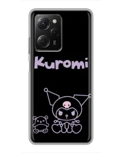 Чохол для Xiaomi POCO X5 Pro (5G) з картинкою «Kuromi — чорний мінімалізм»