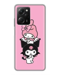 Чехол для Xiaomi POCO X5 Pro (5G) с картинкой «My Melody и Kuromi» Чехол для Xiaomi POCO X5 Pro (5G) с картинкой «My Melody и Kuromi»