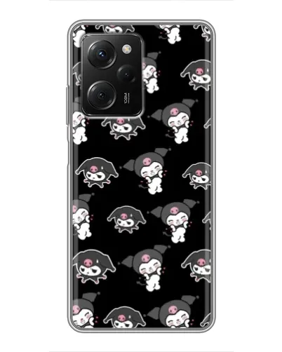 Чехол для Xiaomi POCO X5 Pro (5G) с картинкой «Черный паттерн Kuromi» Чехол для Xiaomi POCO X5 Pro (5G) с картинкой «Черный паттерн Kuromi»