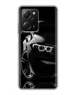 Чехол для Xiaomi POCO X5 Pro (5G) с картинкой «Черная BMW — профиль» Чехол для Xiaomi POCO X5 Pro (5G) с картинкой «Черная BMW — профиль»