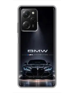 Чехол для Xiaomi POCO X5 Pro (5G) с картинкой «BMW сквозь ночной город» Чехол для Xiaomi POCO X5 Pro (5G) с картинкой «BMW сквозь ночной город»