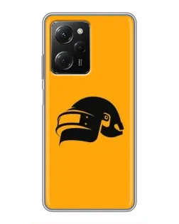 Чехол для Xiaomi POCO X5 Pro (5G) с картинкой «PUBG — золотой шлем» Чехол для Xiaomi POCO X5 Pro (5G) с картинкой «PUBG — золотой шлем»