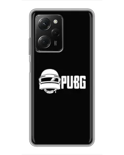 Чехол для Xiaomi POCO X5 Pro (5G) с картинкой «PUBG — классический лого» Чехол для Xiaomi POCO X5 Pro (5G) с картинкой «PUBG — классический лого»
