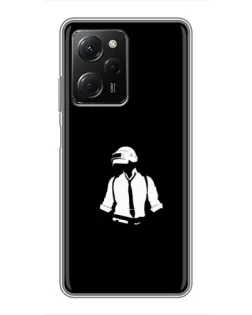 Чехол для Xiaomi POCO X5 Pro (5G) с картинкой «PUBG — белый шлем» Чехол для Xiaomi POCO X5 Pro (5G) с картинкой «PUBG — белый шлем»