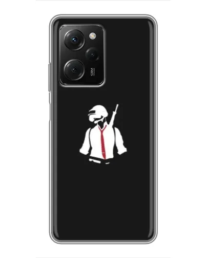 Чехол для Xiaomi POCO X5 Pro (5G) с картинкой «PUBG — силуэт воина» Чехол для Xiaomi POCO X5 Pro (5G) с картинкой «PUBG — силуэт воина»