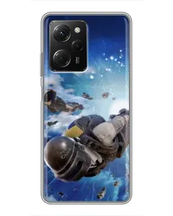 Чехол для Xiaomi POCO X5 Pro (5G) с картинкой «Десант PUBG — прыжок» Чехол для Xiaomi POCO X5 Pro (5G) с картинкой «Десант PUBG — прыжок»