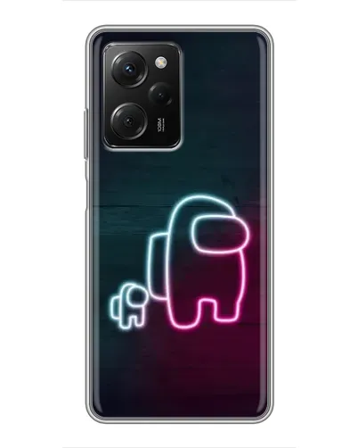 Чехол для Xiaomi POCO X5 Pro (5G) с картинкой «Among Us неон-арт»