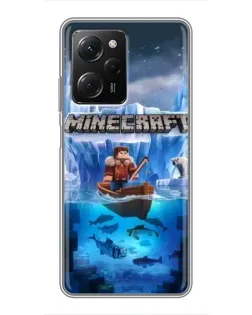 Чохол для Xiaomi POCO X5 Pro (5G) з картинкою «Minecraft льодянийсвіт»