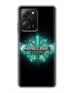 Чохол для Xiaomi POCO X5 Pro (5G) з картинкою «Minecraft Diamond лого»