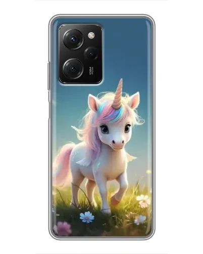 Чехол для Xiaomi POCO X5 Pro (5G) с картинкой «Единорог на поляне»