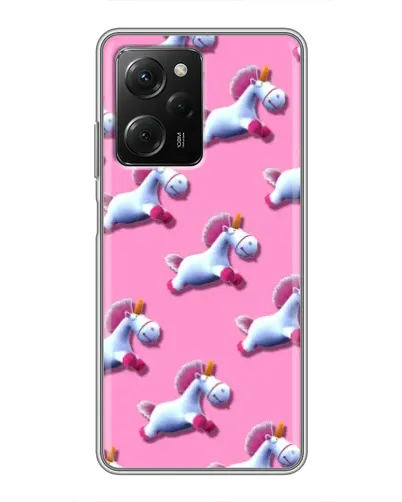Чехол для Xiaomi POCO X5 Pro (5G) с картинкой «Единороги на розовом»