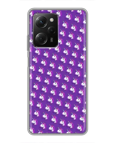 Чехол для Xiaomi POCO X5 Pro (5G) с картинкой «Единороги на фиолетовом»