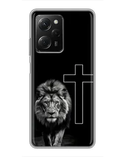 Чехол для Xiaomi POCO X5 Pro (5G) с картинкой «Лев и Крест» Чехол для Xiaomi POCO X5 Pro (5G) с картинкой «Лев и Крест»