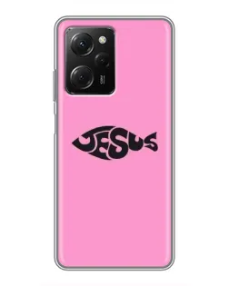 Чехол для Xiaomi POCO X5 Pro (5G) с картинкой «Розовый символ  Jesus»