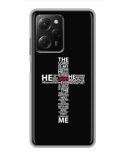 Чехол для Xiaomi POCO X5 Pro (5G) с картинкой «Текстовый крест» Чехол для Xiaomi POCO X5 Pro (5G) с картинкой «Текстовый крест»