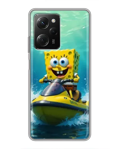Чехол для Xiaomi POCO X5 Pro (5G) с картинкой «Спанч Боб на гидроцикле» Чехол для Xiaomi POCO X5 Pro (5G) с картинкой «Спанч Боб на гидроцикле»