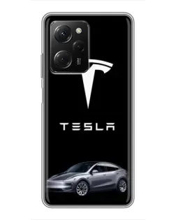 Чехол для Xiaomi POCO X5 Pro (5G) с картинкой «Tesla Model Y» Чехол для Xiaomi POCO X5 Pro (5G) с картинкой «Tesla Model Y»