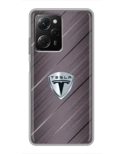 Чехол для Xiaomi POCO X5 Pro (5G) с картинкой «Металлическая текстура Tesla» Чехол для Xiaomi POCO X5 Pro (5G) с картинкой «Металлическая текстура Tesla»