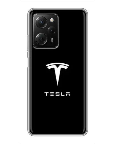 Чехол для Xiaomi POCO X5 Pro (5G) с картинкой «Tesla White Logo» Чехол для Xiaomi POCO X5 Pro (5G) с картинкой «Tesla White Logo»