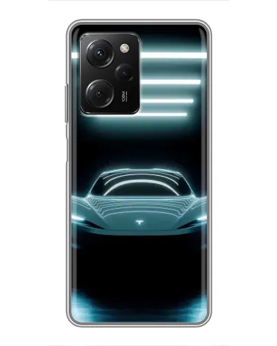 Чехол для Xiaomi POCO X5 Pro (5G) с картинкой «Tesla в неоне» Чехол для Xiaomi POCO X5 Pro (5G) с картинкой «Tesla в неоне»