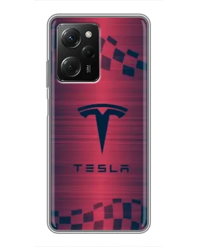 Чехол для Xiaomi POCO X5 Pro (5G) с картинкой «Тесла красный карбон» Чехол для Xiaomi POCO X5 Pro (5G) с картинкой «Тесла красный карбон»