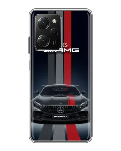Чехол для Xiaomi POCO X5 Pro (5G) с картинкой «Mercedes — белый карбон»