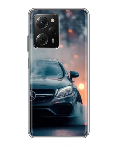 Чехол для Xiaomi POCO X5 Pro (5G) с картинкой «Mercedes — ночной город»
