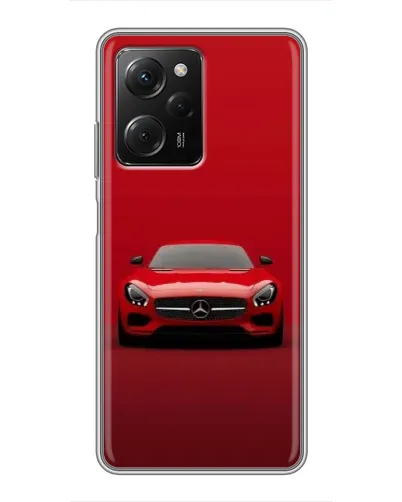 Чехол для Xiaomi POCO X5 Pro (5G) с картинкой «Красный Mercedes AMG»