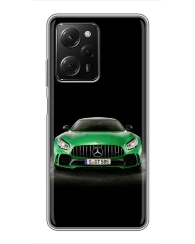 Чехол для Xiaomi POCO X5 Pro (5G) с картинкой «Mercedes — неоновый лого»
